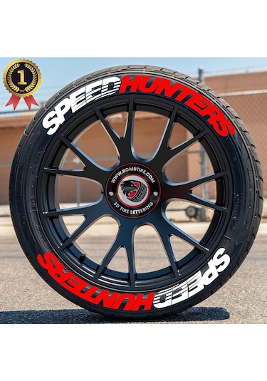 Speedhunters Çift Renk 3D Lastik Yazısı Kauçuk Motor Ve Araçlar Için Lastik Sticker