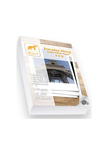 Rovi Everyday Parlak Fotoğraf Kağıdı 140Gsm 50Yp A6