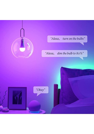 Mufunye Tuya Wifi+bt Akıllı Led Ampul E26/e27 9w 800lm Rgb+c+w 2700-6500k Ses/voıp Kontrol Zamanlama Ayarı 1 Adet Beyaz