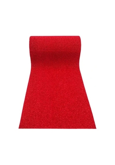 Kıvırcık Kırmızı Paspas 120 Cm 14 Mm Kırmızı
