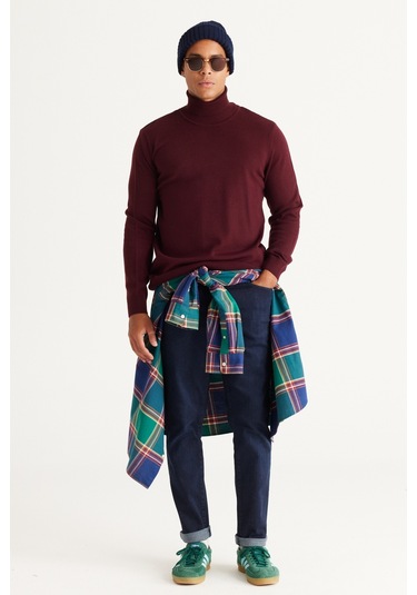 AC&Co / Altınyıldız Classics Erkek Bordo Standart Fit Tüylenme Yapmayan Tam Balıkçı Yaka Triko Kazak Bordo AC&Co / Altınyıldız Classics Erkek Bordo Standart Fit Tüylenme Yapmayan Tam Balıkçı Yaka Triko Kazak Bordo