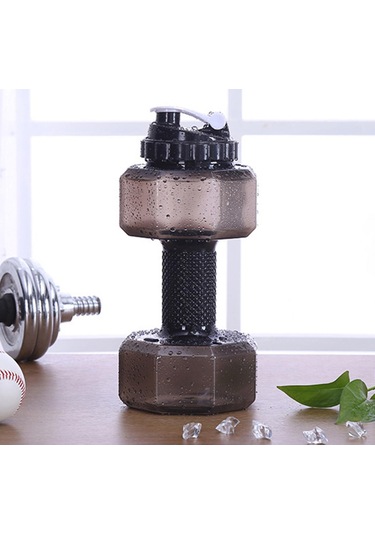 Suntek Fitness Halter Ağırlığı Güçlü Su İçecekleri Şişesi 2200ml-siyah