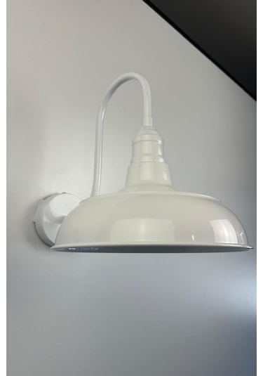 Luxen Beyaz Metal Aplik Mutfak İç Mekan Salon Cafe Ofis Pastane Modern Dekoratif Aplikleri Beyaz