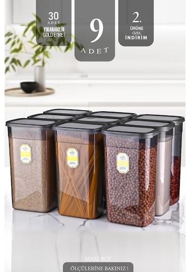 Kitchen Life Antrasit  Moly Dikdörtgen Saklama Kabı Seti 3200 Ml