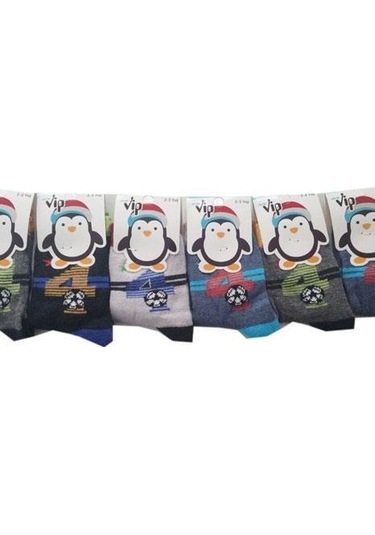 Lababy Renkli Desenli Pamuklu Erkek Bebek/çocuk Çorabı 12li Paket Karışık