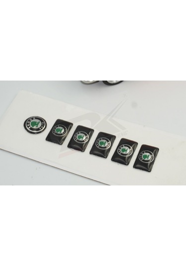 Skoda Auto Cam Açma Jant Torpido Direksiyon Metal Sticker Logo Se