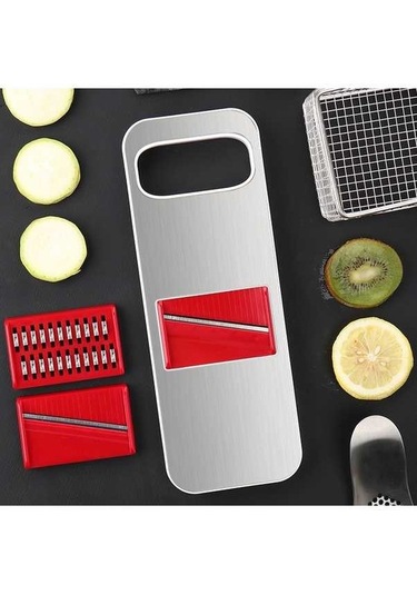 Pazly Cbtx C321 Ev Mutfak Paslanmaz Çelik Sebze Kesici Patates Rende Gümüş, Sebze Kesici Gümüş