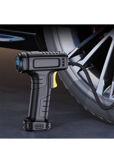 Youtek Suitu St-5007 Araç Şarjlı Hızlı Şişirme Pompası, Led Aydınlatmalı, Otomatik Durdurma, 17 Silindirli, 120w