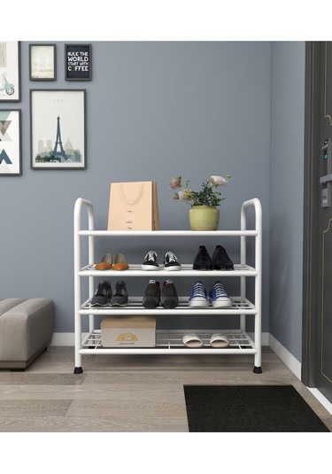Metallica Concept Çağla 4 Katlı Metal Düzenleyici Çok Amaçli Raf Ayakkabılık Beyaz Metallica Concept Çağla 4 Katlı Metal Düzenleyici Çok Amaçli Raf Ayakkabılık Beyaz