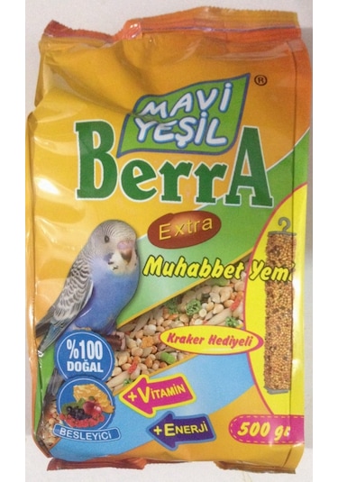 Mavi Yeşil Berra Muahabbet Kuşu Yemi 3 x 500 G