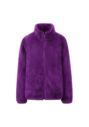 Mor Çift Taraflı Polar Ceket Kadın Kısa Büyük Boy Mercan Kadife Sonbahar Ve Kış Kalınlaşmış Sıcak Polar Ceket Kadın Kazak Mor Mor Çift Taraflı Polar Ceket Kadın Kısa Büyük Boy Mercan Kadife Sonbahar Ve Kış Kalınlaşmış Sıcak Polar Ceket Kadın Kazak Mor