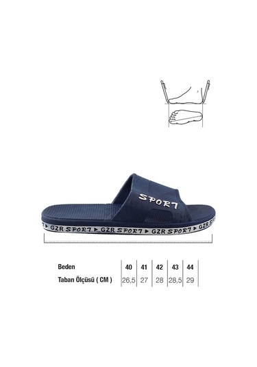 Gezer Yazlık Kaydırmaz Taban Erkek Terlik (554551143) Lacivert