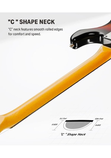 Donner Dst-600 Elektro Gitar 3 Color Sunburst