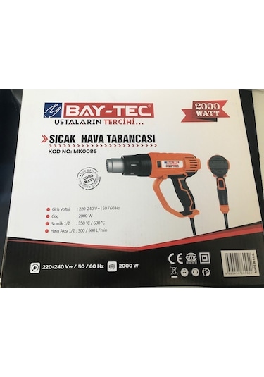 Bay-Tec 2000w Sıcak Hava Tabancası