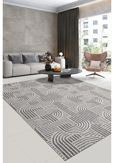 Youdayhomecollection Vale -gri/beyaz - Mutfak,koridor-kaydırmaz Taban- Robot Süpürgeye Uyumlu-kolay Temizlenebilir-sisal - 100x200 Çok Renkli