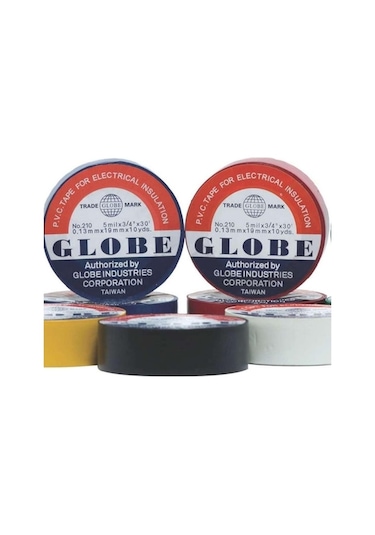 Globe İzole Bant 0.13Mmx19Mm 10'lu Paket Siyah