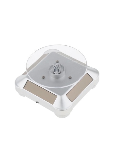 Trendooze Tabla, Standı Sergileme Saat Mücevher Led Işıklı Güneş Gümüş Enerjili Döner Dönen Yv