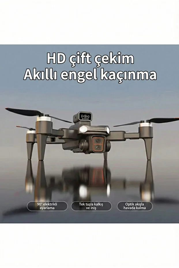 Js26h Drone 4k Hd Kamera Fırçasız Motor Engel Kaçınma Katlanabilir Uzaktan Kumandalı Drone