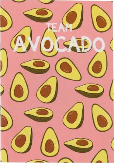 Team Avocado Temalı Çizgisiz Defter Çok Renkli
