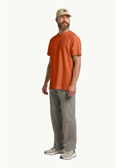 Jack Wolfskin Essential T M Erkek T-shirt-29704 Turuncu