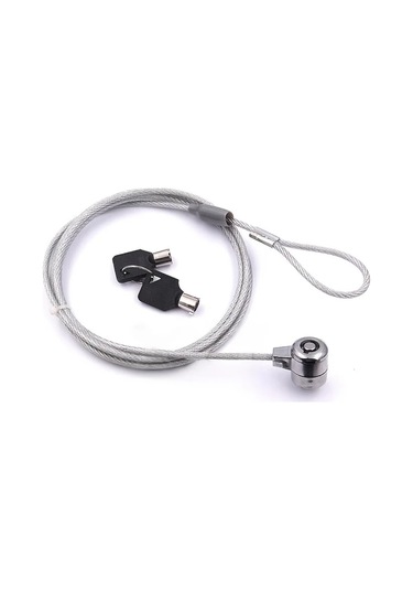 Fochsia Yaonuo Taşınabilir Dizüstü Bilgisayar Kilidi 43 31 İnç Kablo Güvenlik Kiliti Gümüş