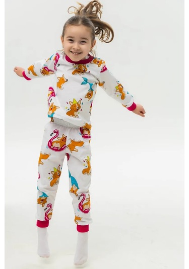 Optovıckoff Kız Çocukları İçin Köpekli Pijama 268662663 Pembe