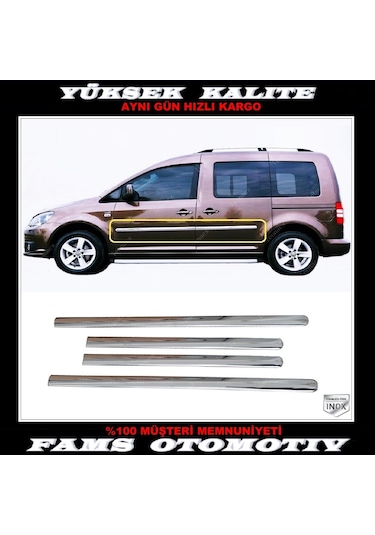 Vw Caddy Maxı Krom Yan Kapı Çıtası 4 Kapı 2007-2015 P.çelik