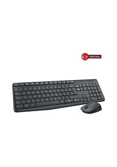 Logıtech Mk235, 920-007925, Kablosuz, Türkçe Q, Klavye Mouse Set