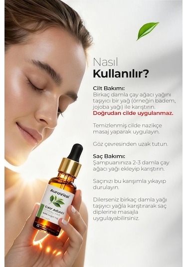Çay Ağacı Yağı 30 Ml % 100 Saf Ve Doğal 30 ML
