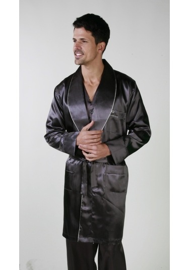 Ancelo 333 Saten Pijama Takım Ve Robdöşambr 3Lü Damat Çeyiz Set