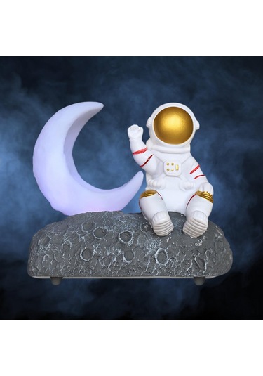 Homyl Ay Işığı Astronot Bluetooth Hoparlör Gümüş-grisi