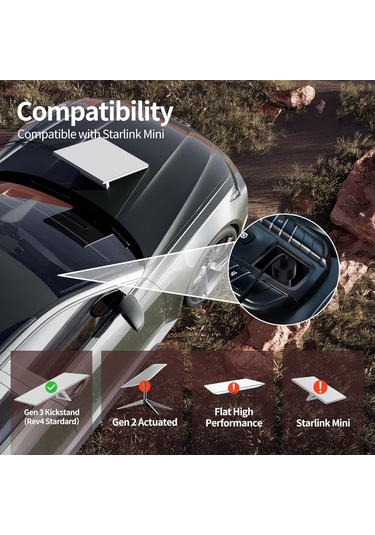 Samdoo Starlink Mini İçin Araç Sigara Çakmak Adaptörü, 12v-48v Dc 3m Kablosu, 100w Güç, 16awg Dayanıklı, Entegre O-ring, Plug & Play