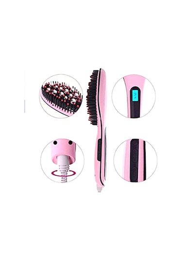 Yifomall Lcd Ekranlı Seramik Saç Düzleştirme Fırçası - Hızlı Ve Kolay Kullanım