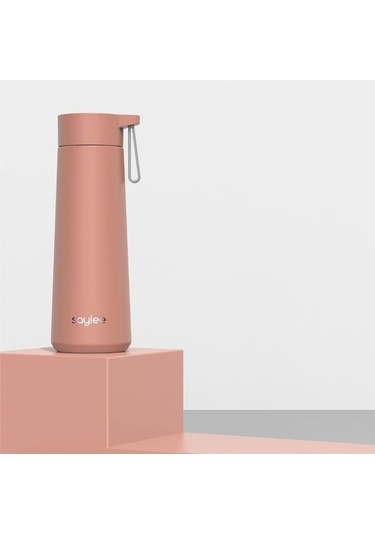 Rogfer Saylee 304 Paslanmaz Çelik Portatif Termos Bardak, Kapasite: 350ml Koyu Pembe Koyu Pembe