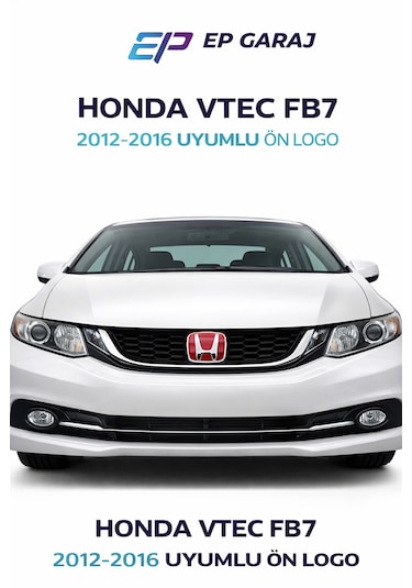Honda Civic Fb7 2012-2016 Model Uyumlu  Ön Panjur Logo