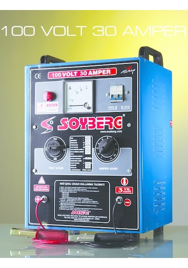 Soyberg 8 Akülük Seri Şarj Cihazı - 130 - 100 Volt 30 Amper