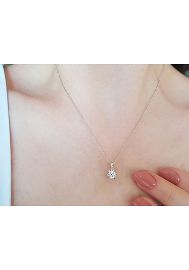 Sirius F Renk 0,50 Karat Pırlanta Tektaş Kolye 0823P0036