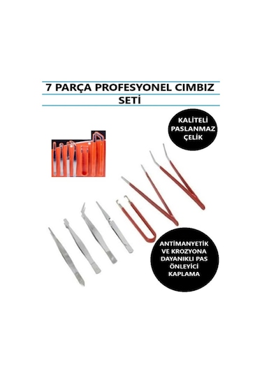 Cımbız Seti Profesyonel Cımbız 7 Parça Set Hassas Cımbız Tamir