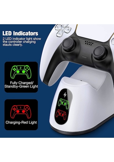 Comse PS5 Joystick Dualsense Göstergeli Şarj Istasyonu 0516