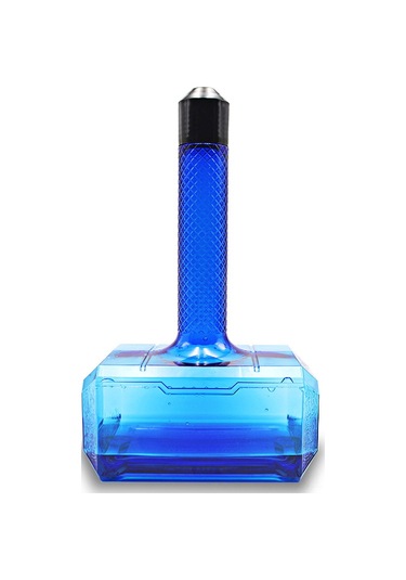 Vkemall Mavi 1.7l Petg Plastik Çekiç Şekilli Su Şişesi - Spor, Egzersiz, Seyahat İçin Dayanıklı Ve Taşınabilir Büyük Kapasiteli Su Deposu