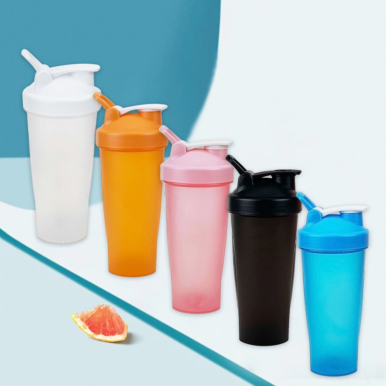 Yunboo 700ml Sağlıklı Spor Shaker: Protein Tozu Karıştırıcı, Drip-proof Kapaklı, Taşınabilir Egzersiz Kupa Beyaz Beyaz