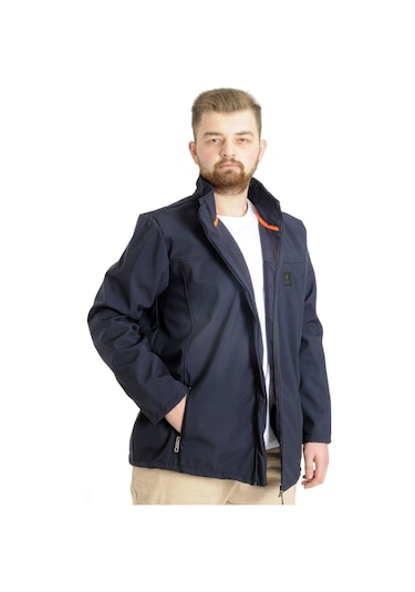Mode Xl Büyük Beden Erkek Mont Basic Waterproof 21232 Lacivert 001