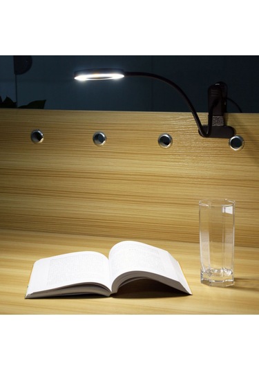 Vkemall Usb Güçlü Led Masalık: Göz Koruyucu, Esnek Kollu, Isı Dağıtımlı, Siyah Renk Siyah