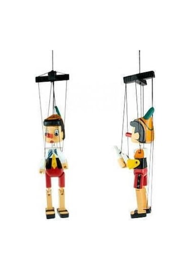 Ahşap Hareketli Kukla Pinokyo 22 Cm
