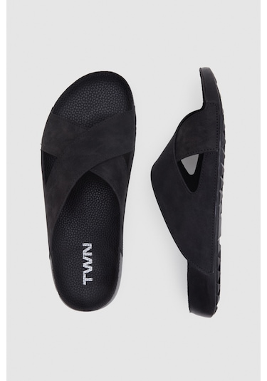 Twn Siyah Çapraz Bant Terlik 4ect9ort5010m Siyah