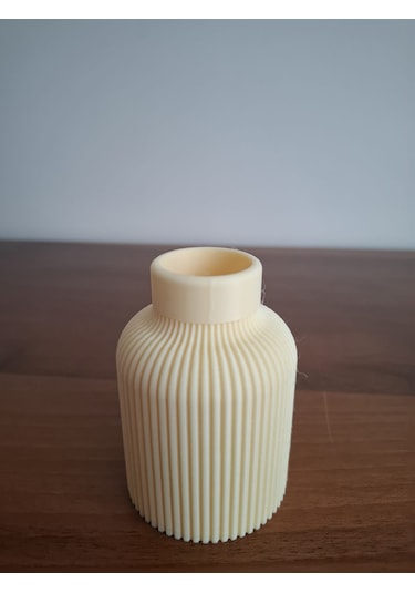 Dekoratif Mini Bohem Vazo- 5 Cm Krem