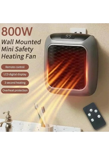 Trendooze Dongjing 800 W Mini Isıtıcı, Duvar Montajlı Ev Isıtıcı