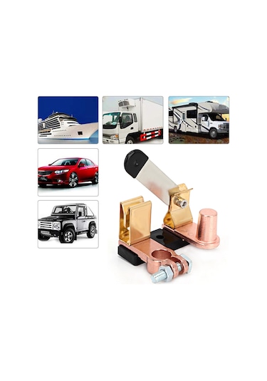 Kosona Araç Akü Kesici Anahtar, Kaliteli Metal Yapı, 12v-24v, 250a Sürekli Akım, Kolay Kurulum, Evrensel Uyumlu, Güvenli Ve Dayanıklı