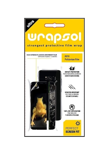 Wrapsol Samsung Galaxy Uyumlu A8 2016 Ön Arka Ekran Koruyucu Poliureta