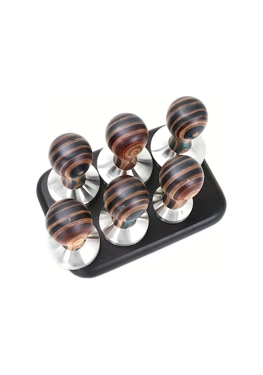 Motion003 1 Adet Alıkısscafe Premium 58.35 Mm Kahve Dizgisi 304 Paslanmaz Celik Cikarilabilir Duz Taban Renkli Ahsap Sap Espresso Demleme Icin Ahşap